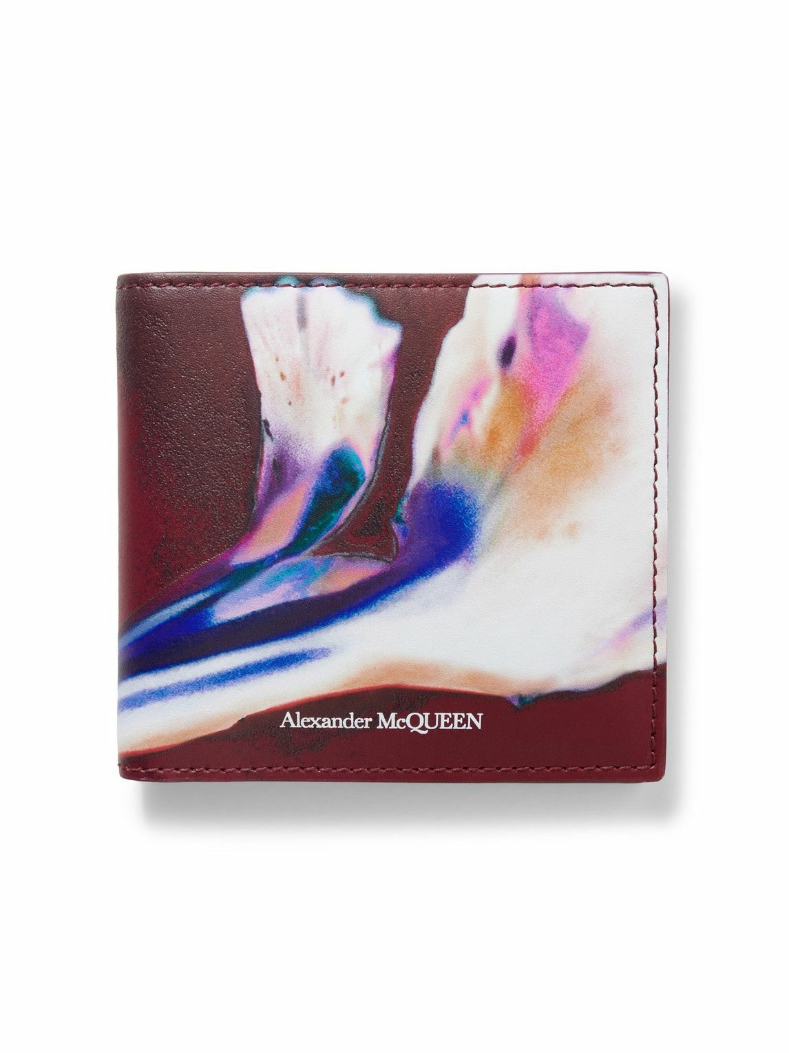 Alexander McQueen - Printed Leather Billfold Wallet Alexander McQueen