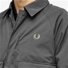 Fred Perry Men's Utility Overshirt in Gunmetal