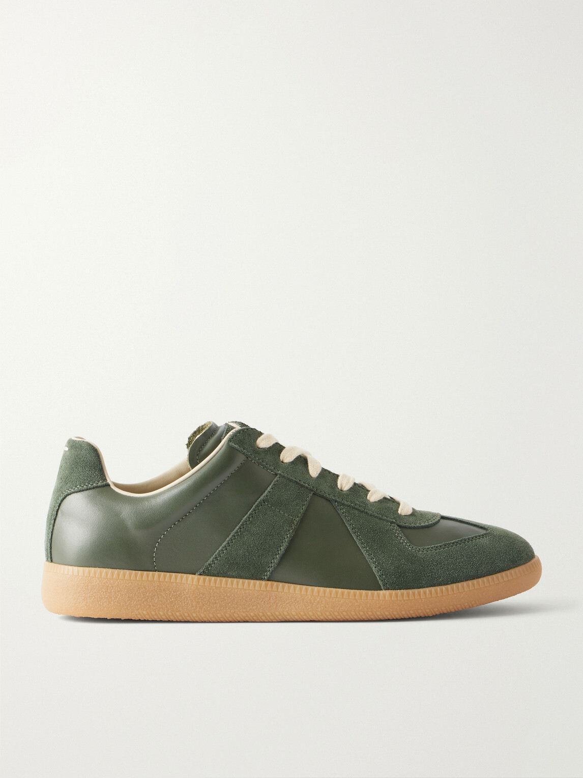 Maison Margiela - Replica Suede-Trimmed Leather Sneakers - Green