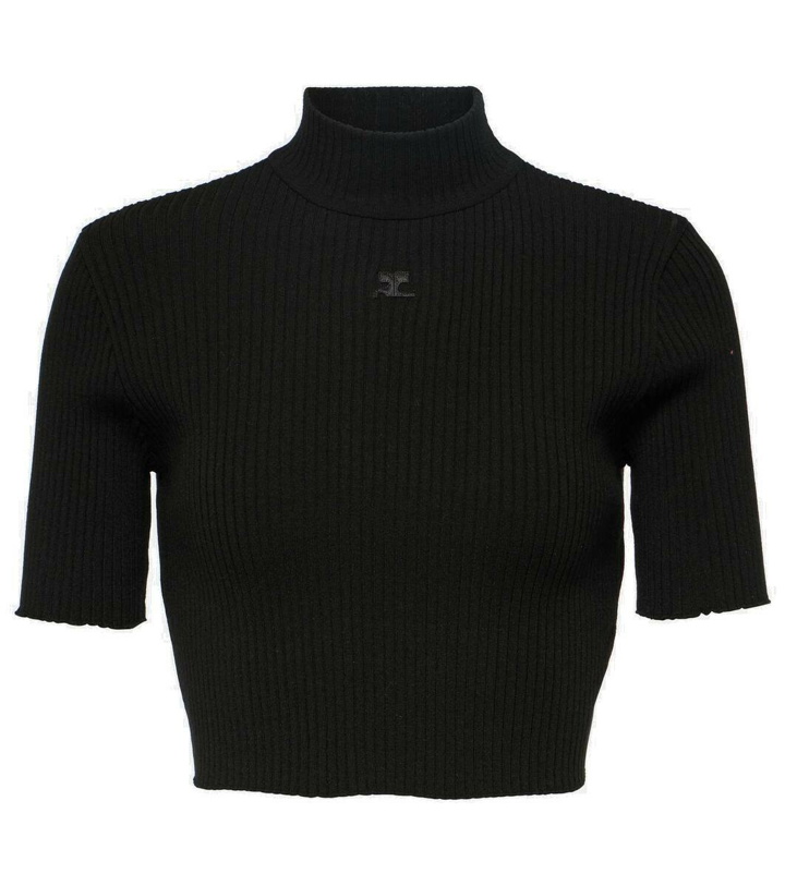 Photo: Courrèges Ribbed-knit crop top