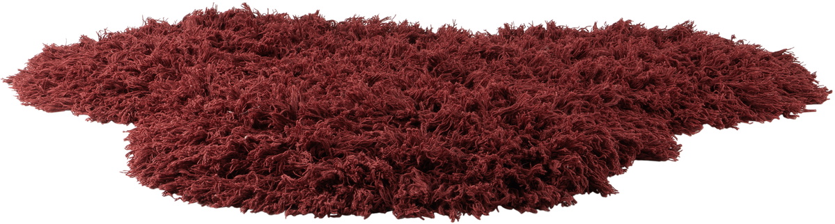 Mush Studios SSENSE Exclusive Burgundy Poof Shag Rug