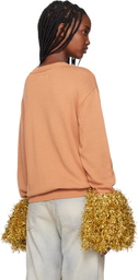doublet Tan Cheerleading Pompon Sweater