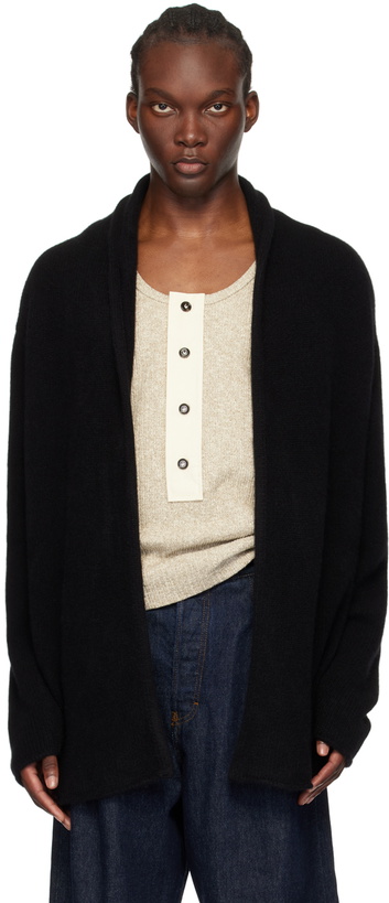 Photo: The Elder Statesman Black Italy Smoking Cardigan