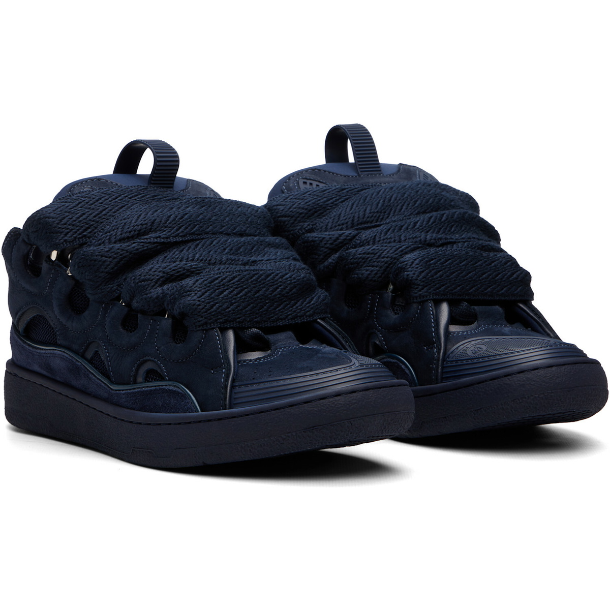 Lanvin Navy Curb Sneakers