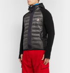 Moncler Grenoble - Quilted Panelled Stretch Tech-Jersey Hooded Down Ski Jacket - Black