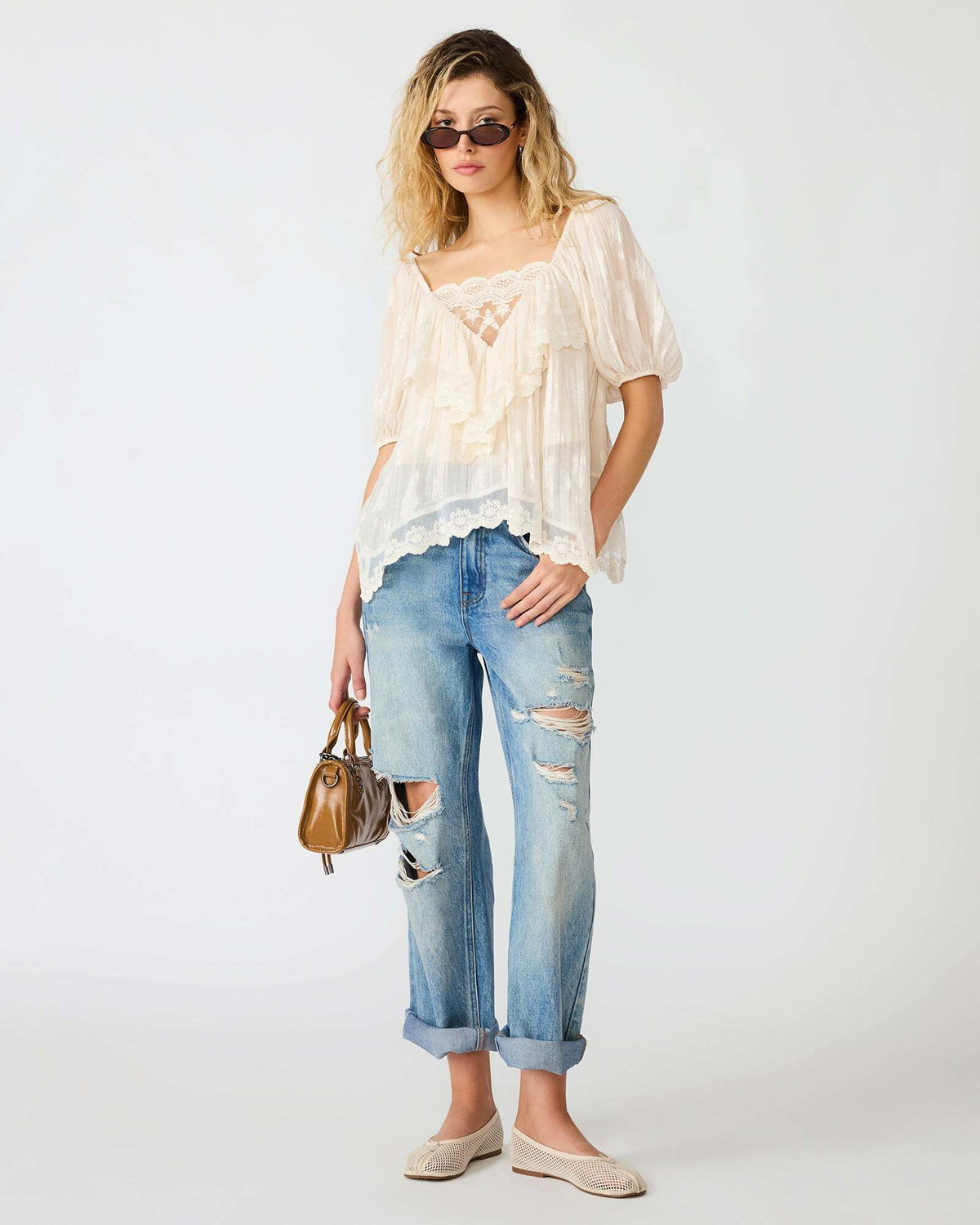 Steve Madden Vickie Top in White