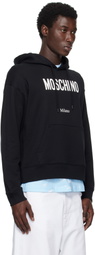 Moschino Black Printed Organic Cotton Hoodie