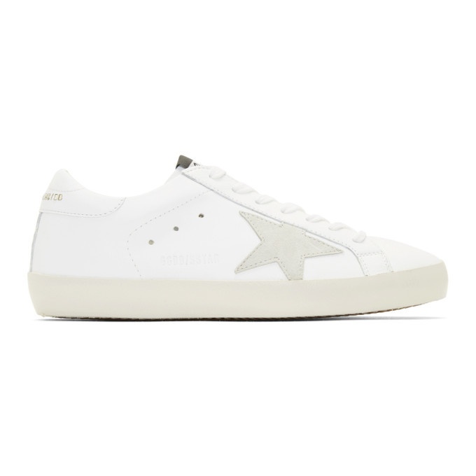 Photo: Golden Goose White and Gold Lettering Sneakers