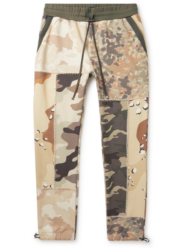 Photo: AMIRI - Skinny-Fit Patchwork Camouflage-Print Cotton-Jersey Sweatpants - Multi