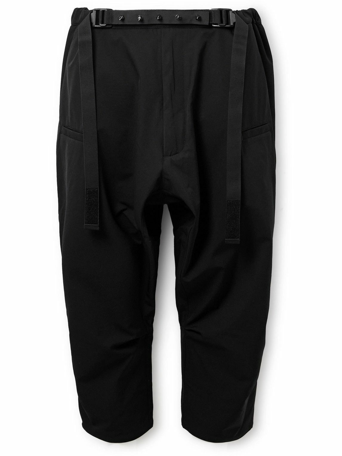 Photo: ACRONYM - P17-DS Cropped Spiked Belted schoeller® Dryskin™ Trousers - Black