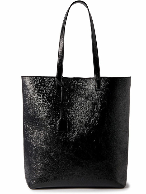 Photo: SAINT LAURENT - Bold Crinkled-Leather Tote Bag