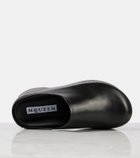 Alexander McQueen Leather platform clogs