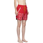 Rhude Red Logo Swim Shorts