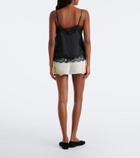 De La Vali Reparo lace-trimmed crêpe shorts