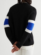 Burberry - Logo-Appliquéd Wool and Cashmere-Blend Sweater - Black
