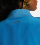 Versace Oversized silk poplin blouson jacket