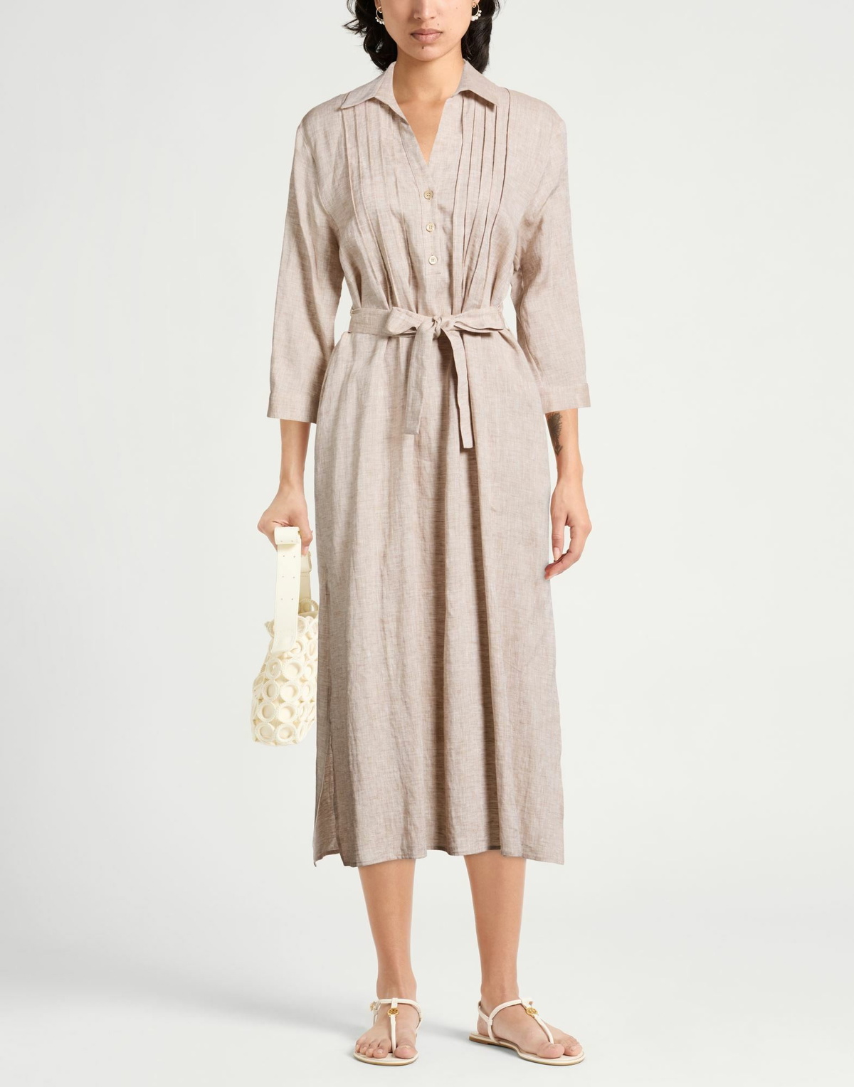 Peserico Womens Midi dress Light brown