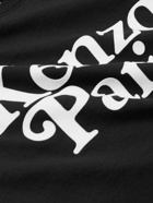 KENZO - VERDY Logo-Flocked Cotton-Jersey T-Shirt - Black