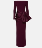 Solace London Kori satin-trimmed gown