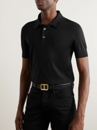 TOM FORD - Slim-Fit Cashmere and Silk-Blend Polo Shirt - Black