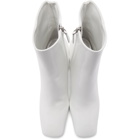 Prada White Patent Vernice Boots