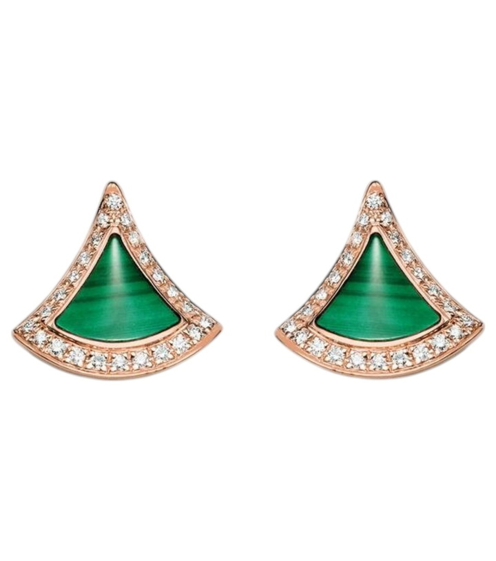 Photo: Bvlgari Divas' Dream 18kt rose gold earrings with malachite and diamonds