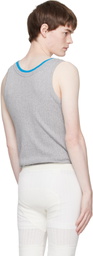 Dries Van Noten Gray Pointelle Tank Top
