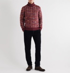 Altea - Jacquard-Knit Rollneck Sweater - Red