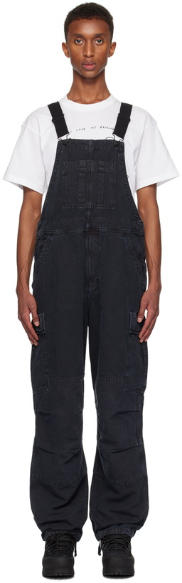 Photo: Carhartt Work In Progress Black Cargo Bib Overalls