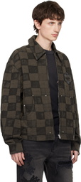 AMIRI Brown Chateau Crest Denim Jacket