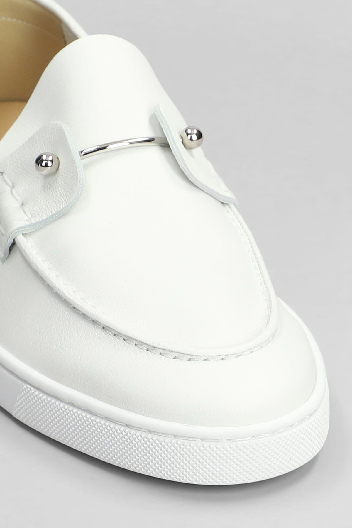 Christian Louboutin Chambeliboat Loafers In White Leather  display picture 3