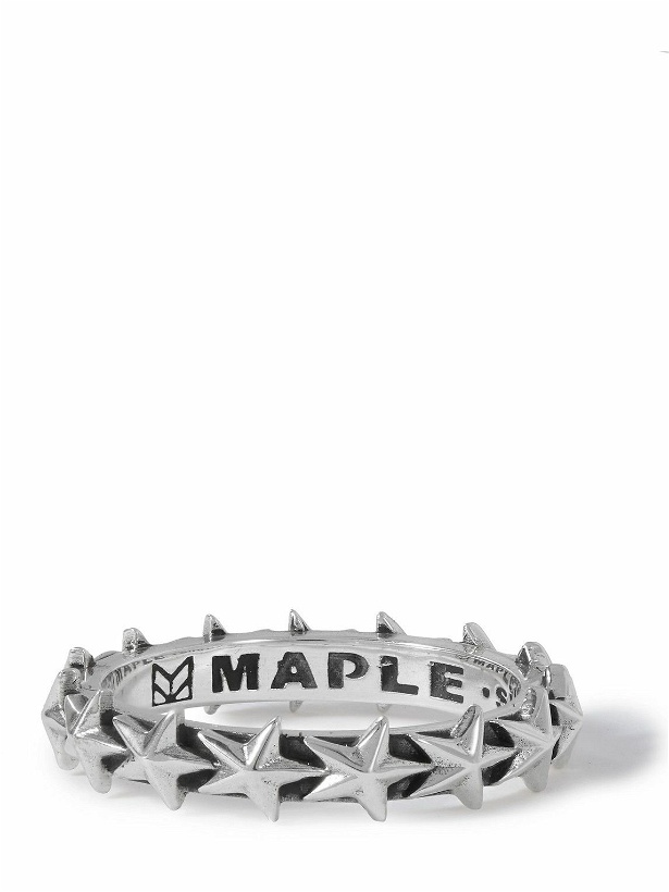Photo: MAPLE - Star Engraved Silver Ring - Silver