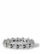 MAPLE - Star Engraved Silver Ring - Silver