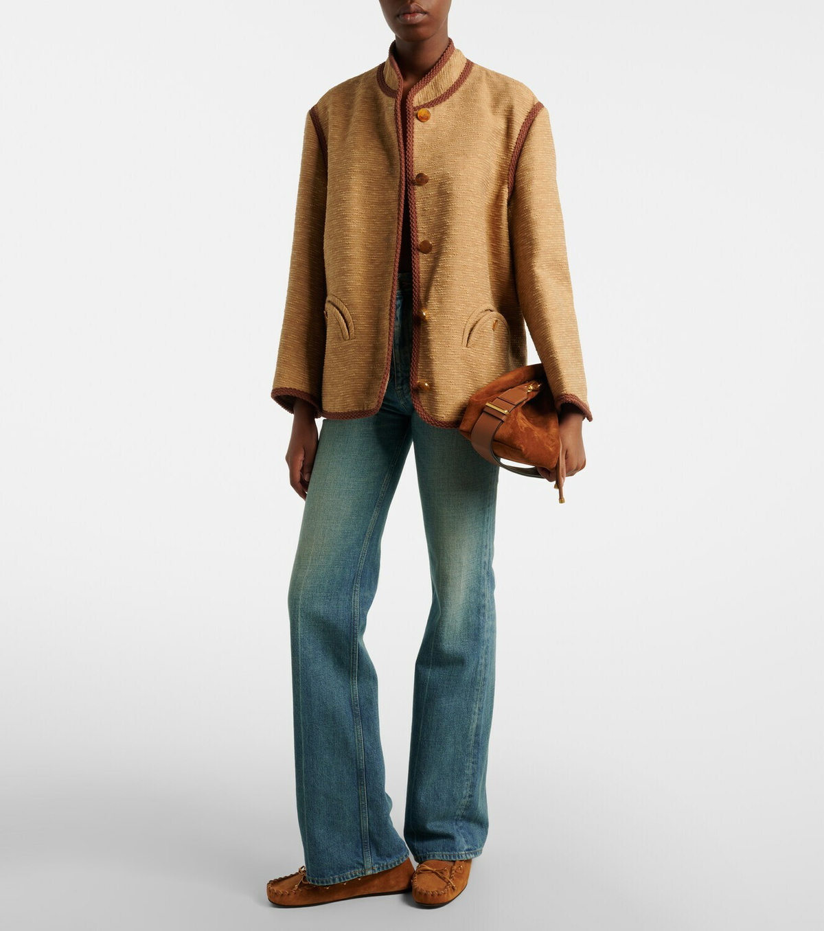 Blazé Milano Curly cotton and linen-blend jacket