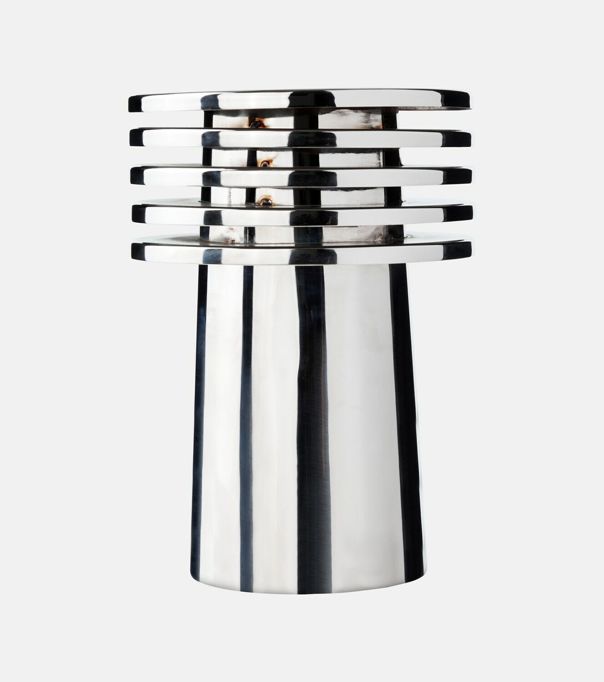 Louise Roe Fountain 03 stainless steel vase