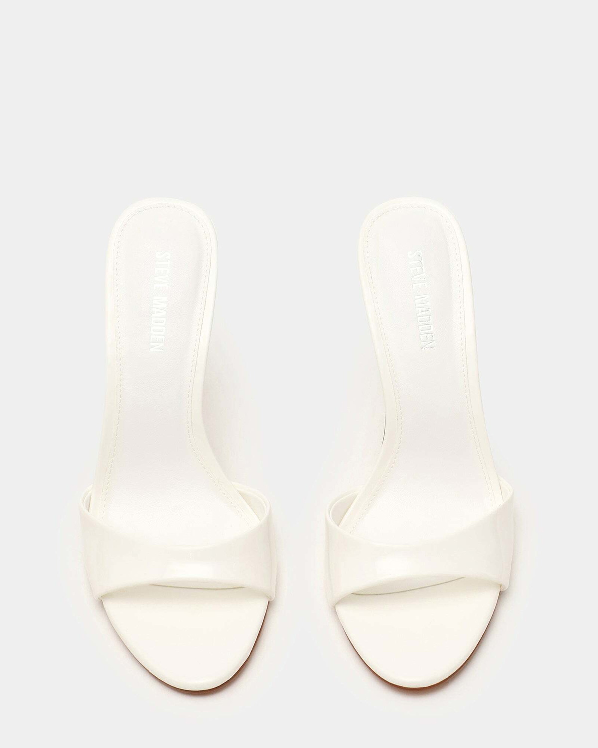 Steve Madden Davina Heels in White Patent