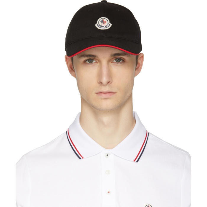 Photo: Moncler Black Logo Baseball Cap