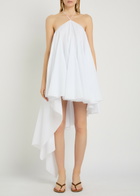 Jacquemus La Triangle Courte Asymmetric Cotton-blend Mini Dress White