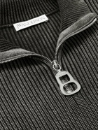 JW Anderson - Ribbed Cotton Half-Zip Sweater - Gray