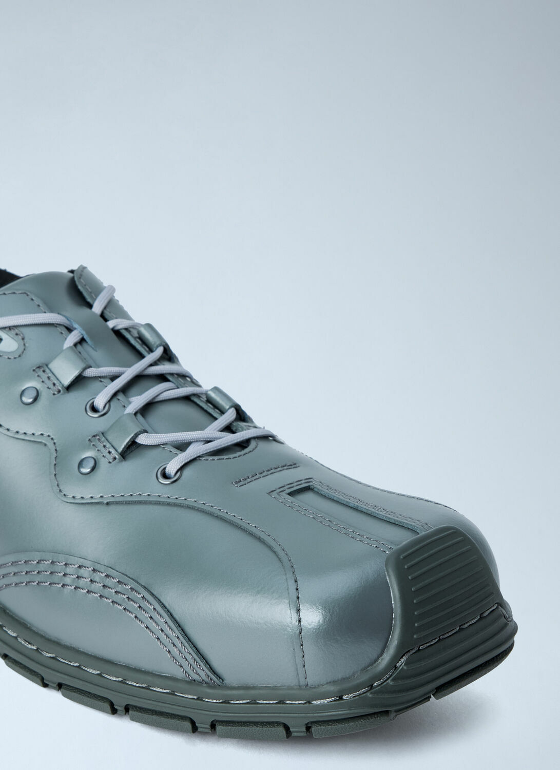 Dr. Martens Aurix 5i Gunmetal Satin Finish Leather Lace Ups