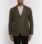 Polo Ralph Lauren - Army-Green Morgan Slim-Fit Houndstooth Wool and Linen-Blend Blazer - Men - Green