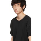 Homme Plisse Issey Miyake Black Pleated T-Shirt