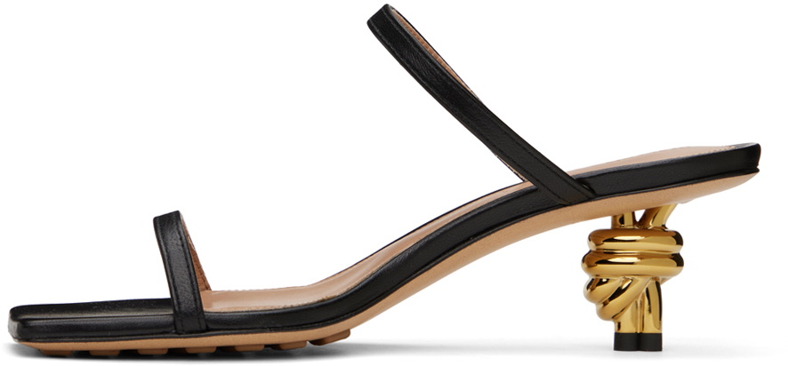 Bottega Veneta Black Knot Mules Bottega Veneta