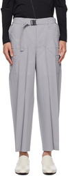 132 5. ISSEY MIYAKE Gray Edge Bottoms Trousers