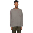 John Elliott Grey and Pink University Long Sleeve T-Shirt