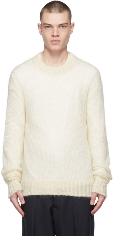 Photo: Jil Sander Off-White Layered Knit Sweater