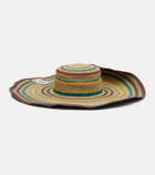 Alémais Dusk striped raffia sun hat