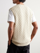 NN07 - Reece 6600 Pointelle-Knit Organic Cotton Vest - Neutrals