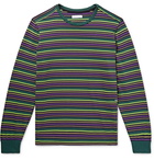 Pop Trading Company - Alpine Logo-Embroidered Striped Cotton-Jersey T-Shirt - Men - Green