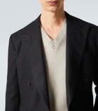 Saman Amel Prince of Wales check wool flannel blazer